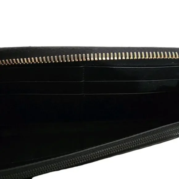 YSL Long Wallet Black Embossed Patent Leather - Picture 9 of 9
